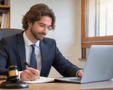 Lawyer using government approved translation services in New York, adhering to official standards for submission.