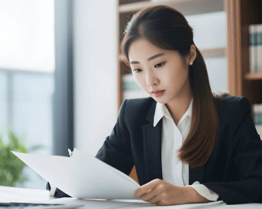 A translator deciphers handwritten notes as Korean Translation Services in New York convert court documents into clear.