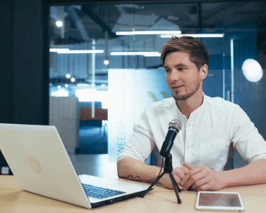 Client utilizing Media Translation Services, adapting advertising scripts to maintain brand tone across languages.