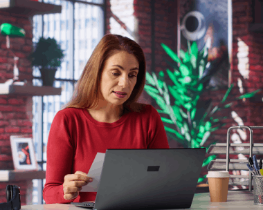 A woman using Media Translation in New York media companies by translating news, entertainment and corporate content.